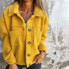 Damen Übergangsjacke | Plüsch & Mit Kragen