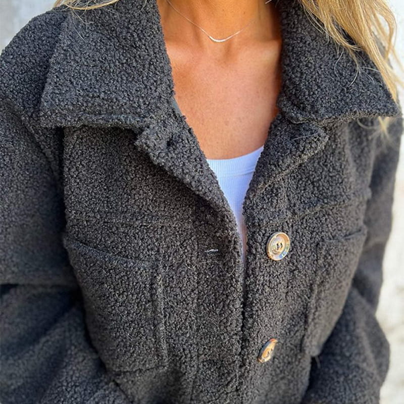 Damen Übergangsjacke | Plüsch & Mit Kragen