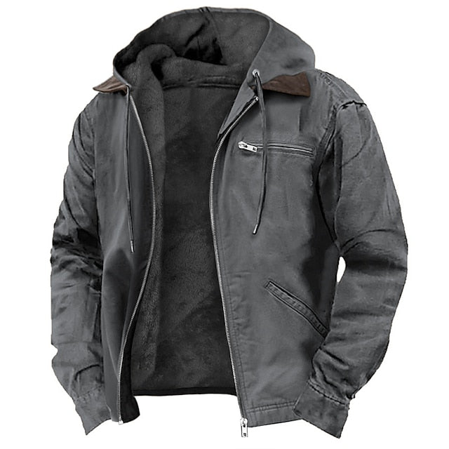 Men's Outdoor Jacket with Hood | Winter