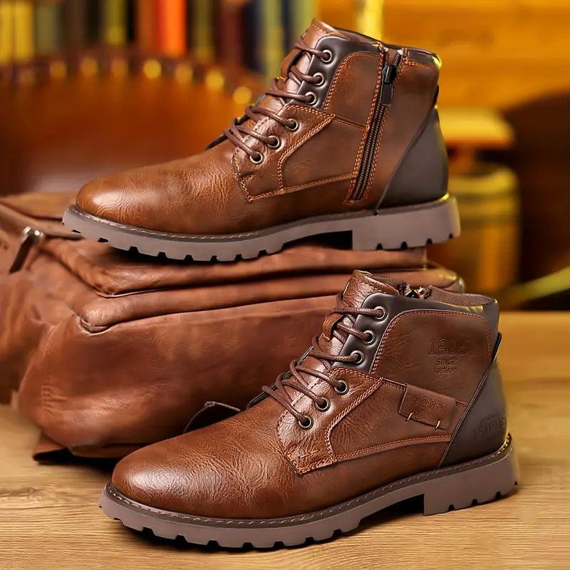 Men's Winter Boots | Zipper & Slip-Resistant