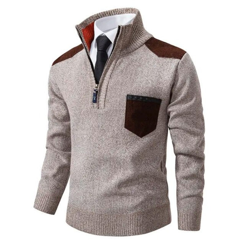 Pullover Herren Business | Mit Halbem Reißverschluss