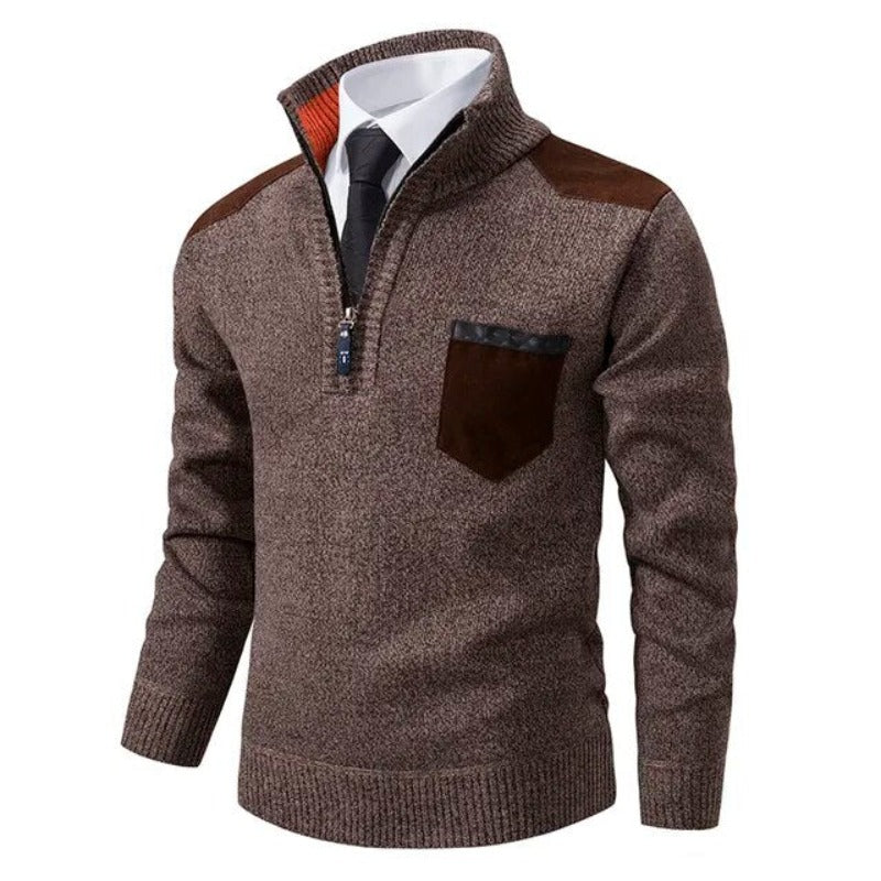 Pullover Herren Business | Mit Halbem Reißverschluss