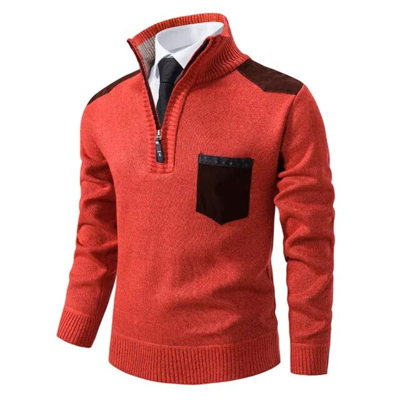 Pullover Herren Business | Mit Halbem Reißverschluss