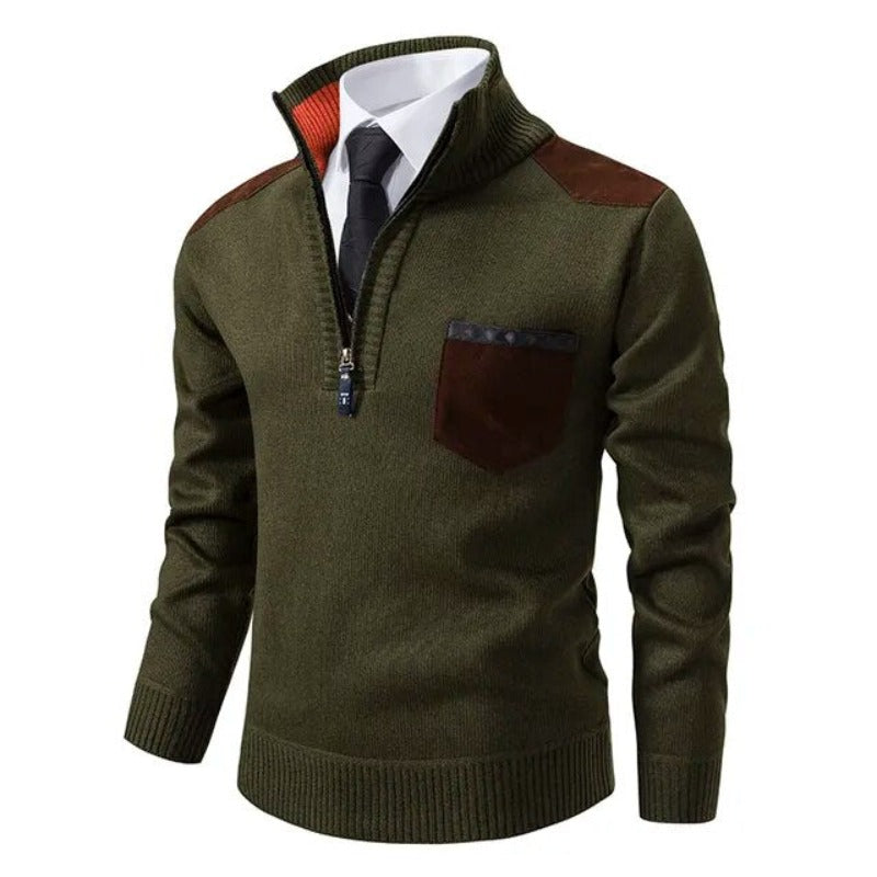 Pullover Herren Business | Mit Halbem Reißverschluss