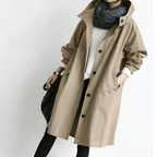 Leichter Trench Coat Damen mit Kapuze | Wetterfest