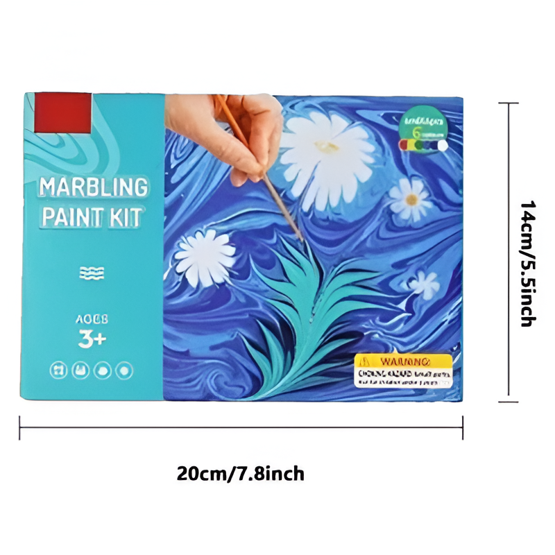 Marble Paint Set | Farbige Kinderkunstwerke auf Wasserbasis