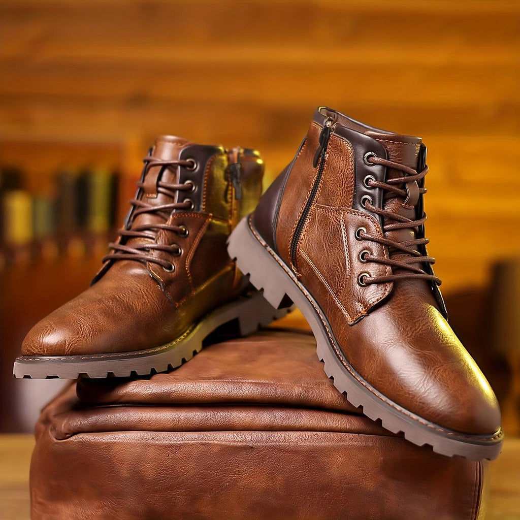 Men's Winter Boots | Zipper & Slip-Resistant