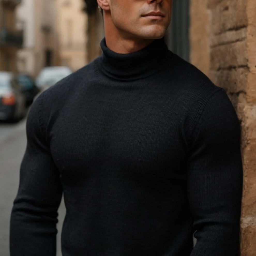 Herren Rollkragenpullover | Baumwolle und Bequem