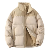 Blaise | Quiltet vinterjakke til mænd med varm foring og høj krave-Beige-Blaise | Quiltet vinterjakke til mænd med varm foring og høj krave - €52-Bentzen Butik