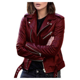 Women's Vintage Leather Jacket | Zipper